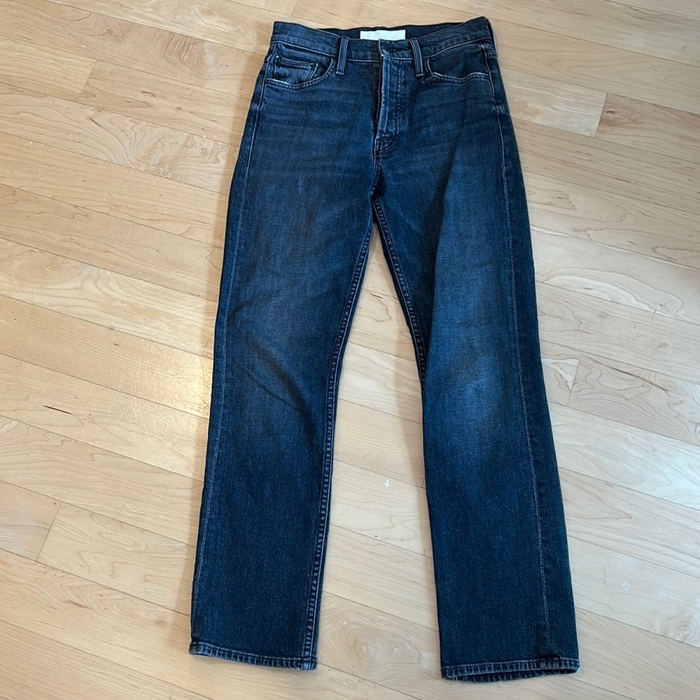 MOTHER Tomcat ankle size 24 black stone wash